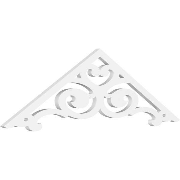 Ekena Millwork Pitch Hurley Architectural Grade PVC Gable Pediment, 48"W x 14"H x 1"P (7/12) GPP048X014X100HUR - main